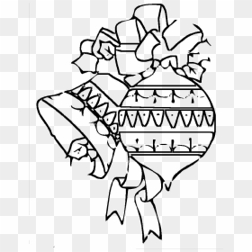 Christmas Oranament And Bell Cool Coloring Pages Sewing - Line Art, HD Png Download - cool line png