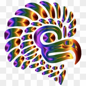 Prismatic Stylized Mexican Eagle Silhouette 5 Clip - Eagle Mexican Vector Png, Transparent Png - mexican eagle png