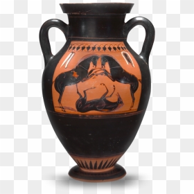 Ancient Greek Vase Horse, HD Png Download - roman statues png