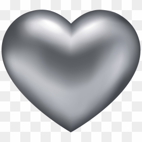 Silver Transparent Png Clip, Png Download - gothic heart png
