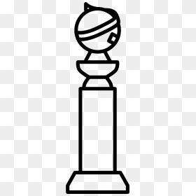 Golden Globe Award - Golden Globe Black And White, HD Png Download - golden globe png