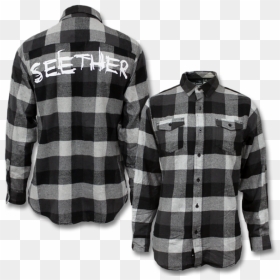 Seether Logo Flannel Shirt - Seether, HD Png Download - flannel png