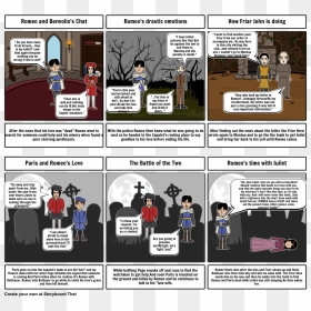 Romeo And Juliet Comics Act 5 Scene 1, HD Png Download - romeo and juliet png