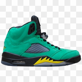 Air Jordan 5 "oregon Ducks - Sneakers, HD Png Download - oregon ducks png