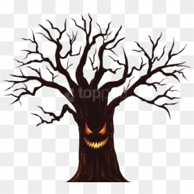 Download Halloween Spooky Tree Png Images Background - Scary Tree Silhouette Halloween, Transparent Png - spooky tree png