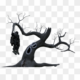 Spooky Tree With Hanging Mech - Illustration, HD Png Download - spooky tree png