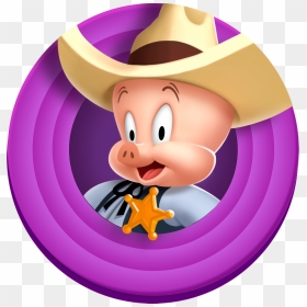 Looney Tunes World Of Mayhem Porky Pig, HD Png Download - sheriff png