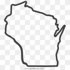 Free Wisconsin Outline With Home On Border, Cricut - Wisconsin State Outline, HD Png Download - wisconsin outline png