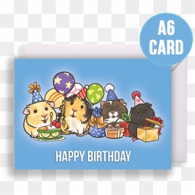 Guinea Pig Party Birthday Card Blue Background - Guinea Pig Happy Birthday, HD Png Download - thanksgiving background png