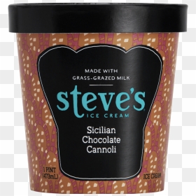 Brown Arches Pint Container With Black Lid - Steve's Brooklyn Blackout Ice Cream, HD Png Download - cannoli png