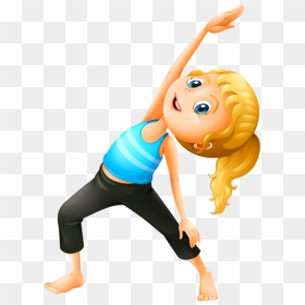 Yoga Exercise Child - Yoga Cartoon, HD Png Download - sports clipart png