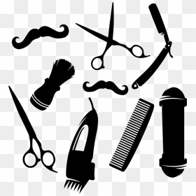 Barber Icons Window Decal, HD Png Download - barber comb png