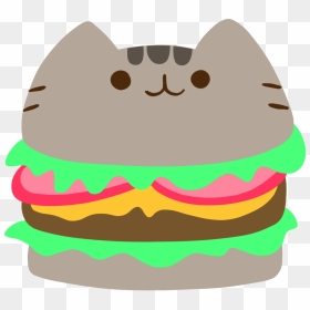 Pusheen The Cat Hamburger, HD Png Download - pusheen cat png