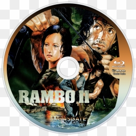First Blood Part Ii Bluray Disc Image - Rambo 1985 Dvd Covers, HD Png Download - bluray png