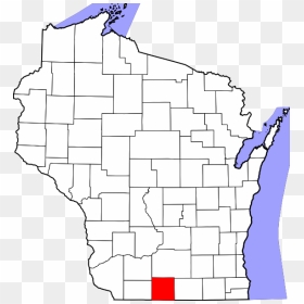 Map Of Wisconsin Highlighting Green County - Pierce County Wisconsin, HD Png Download - wisconsin outline png