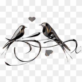 Love Birds Nest Drawing, HD Png Download - gothic heart png