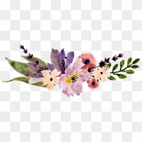 Flower Dividers Png - Watercolor Transparent Flower Divider, Png Download - flower divider png