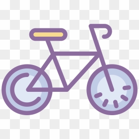 This Is A Black And White Outline Of A Bicycle - Bicycle Icon Transparent Background, HD Png Download - car outline png