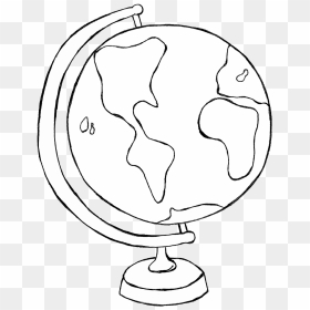 Globe Black And White Globe Clipart Black And White - Black And White Clip Art Of Globe, HD Png Download - globe outline png
