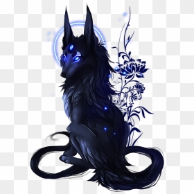 Blueflower A Healer No Mate No Pups - Fantasy Wolf Drawings, HD Png Download - anime wolf png