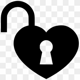 Love Heart Pad Uned Open - Unlocked Heart, HD Png Download - open heart png