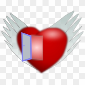 Flying Heart - صور قلب مفتوح رومانسي, HD Png Download - open heart png