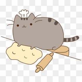 Pusheen The Cat Background Images Pictures Becuo - Grey Cute Cat Cartoon, HD Png Download - pusheen cat png