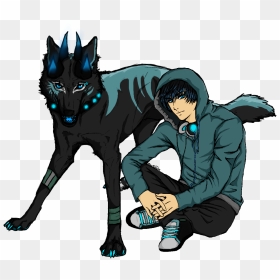Lone Wolf Anime Wolf Drawings Clipart , Png Download - Wolf And Human Drawing, Transparent Png - anime wolf png