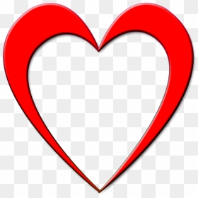 Outline Of Red Heart, HD Png Download - red heart outline png