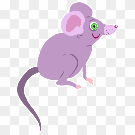 Purple Cartoon Mouse Clipart - Cartoon, HD Png Download - mouse clipart png