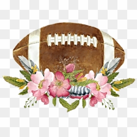 #watercolor #football #floral #flowers #decorative - Watercolor Football American, HD Png Download - sports clipart png