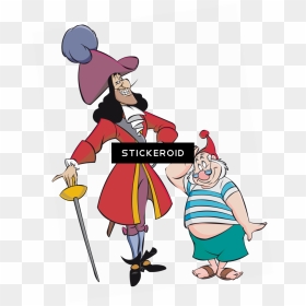Captain Hook Cartoons Disney - Captain Hook Smee Peter Pan, HD Png Download - captain hook png