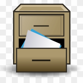 File Filing Cabinet Icon Svg Wikimedia Commons Drawer - File Manager Icon, HD Png Download - file cabinet png