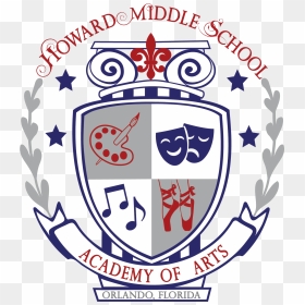 Howard Middle School Crest - Howard Middle School Orlando Logo, HD Png Download - howard university logo png