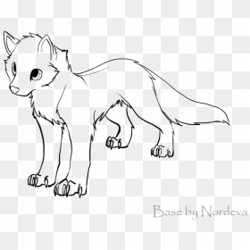 Free Wolf Puppy Base D By Nordeva - Anime White Wolf Pup, HD Png Download - anime wolf png
