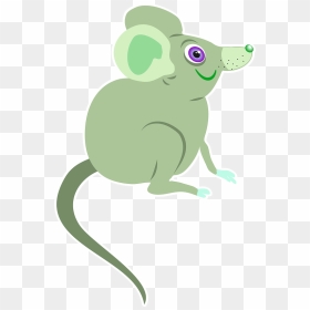 Green Cartoon Mouse Clipart - Cartoon, HD Png Download - mouse clipart png