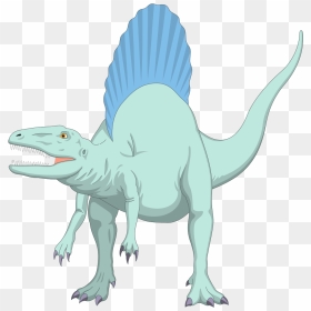 Blue And Teal Spinosaurus Svg Clip Arts - Dinosaur With Spiked Back, HD Png Download - spinosaurus png
