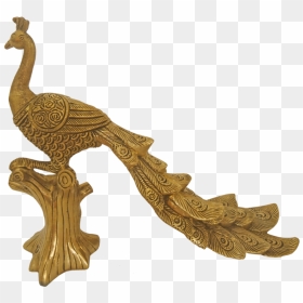 Beautiful Brass Antique Peacock Statue, 6 X 9 Inch, - Peafowl, HD Png Download - roman statues png