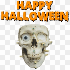 Happy Halloween Skull - Happy Halloween Transparente, HD Png Download - halloween pumpkins png