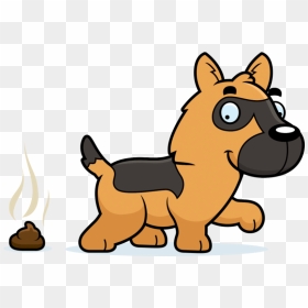 Cartoon German Shepherd Puppy Clipart, HD Png Download - dog pooping png