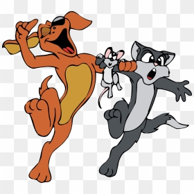 Cat And Dog Animated, HD Png Download - mouse clipart png