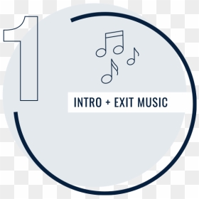 Intro And Exit Music Icon - Circle, HD Png Download - exit icon png