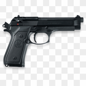 92 M9 Pistol, Black, Facing Right - Gun Facing Right Png, Transparent Png - beretta logo png