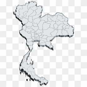 Thailand Mining Bitcoin Map Free Clipart Hq Clipart - แผนที่ ประเทศไทย 3 มิติ, HD Png Download - thailand map png