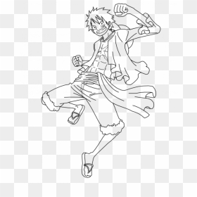 Monkey D Luffy Coloring Pages M7 , Png Download - Monkey D Luffy Outline, Transparent Png - monkey d luffy png