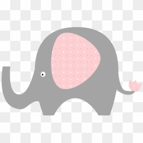 Cute Elephant Heart Clipart Vector Pink And Grey Elephant - Baby Shower Grey Elephant Clipart, HD Png Download - elephants png