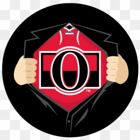 Superhero Puck - Ottawa Senators, HD Png Download - ottawa senators logo png