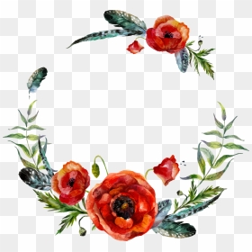 Boho Vector Watercolor - Flower Wreath Illustration, HD Png Download - bohemian png