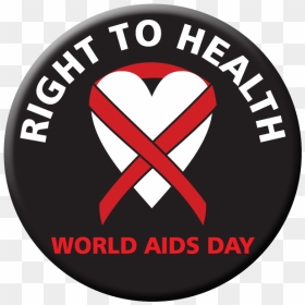 Right To Health World Aids Day Heart With Red Ribbon - World Aids Day 2017 Theme, HD Png Download - aids ribbon png