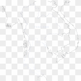 Map Of Thailand And Surrounding Countries - Map Of Thailand, HD Png Download - thailand map png